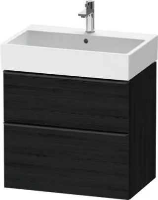 Duravit D-Neo Waschtischunterbau wandhängend Eiche Schwarz Matt 684x442x625 mm - DE43720BD160000 DE43720BD160000