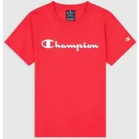 Champion T-Shirt (Baumwolle) Crew mit Logo-Schriftzug rot Jungen