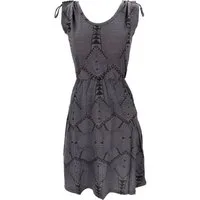 Guru-Shop Midikleid Ethno Minikleid, bedrucktes Goakleid,.. alternative Bekleidung