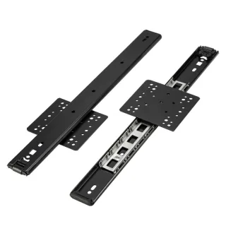 Telescopic Concealed Side Insert Swivel Slides 12 Inch Chrome Plated Steel Smooth Sliding Heavy Duty Cabinet Door Rails