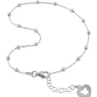 SilberDream Fußkette mit Anhänger SilberDream Fußkette für Damen 925, Damen Fußkette Herz aus 925 Sterling Silber, Farbe: silber