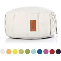 GORILLA SPORTS Bodenkissen Yogakissen - Rund, 100%Baumwolle, Meditationskissen, Sitzhöhe 18cm, Ø 30cm, Sitzkissen, Yoga Bolster, mit Griff, Waschbarer, Farbwahl