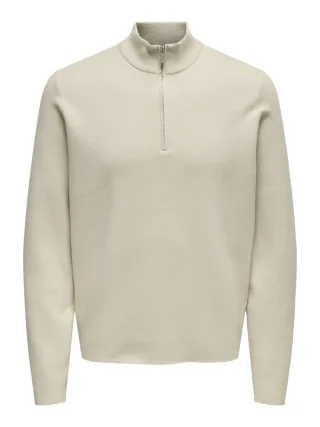 only & sons - Pullover - Onscooper beige/grau - Gr. - L