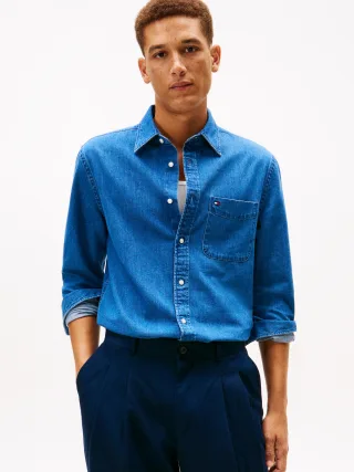 DENIM RF SHIRT mid blue denim - Gr. - M