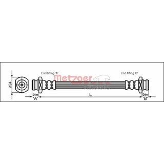 Metzger Bremsschlauch hinten Suzuki