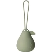 Zayno Schnullerbefestigung Schnullerhalter "Birnchen" aus Silikon in Grün, (Packung, 1-tlg., Hält bis zu drei Schnuller stets griffbereit), Ansprechenden Farbe und Design