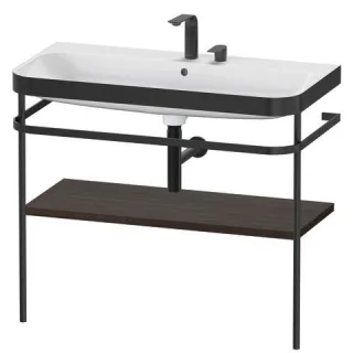 Duravit Happy D.2 Plus c-bonded Set mit Metallkonsole Nussbaum gebürstet Matt 975x490x850 mm - HP473 HP4738E6969
