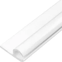 LYSEL® U-Laufschiene Kederschiene Kederleiste Aluminium 0° weiß RAL 9016 für 5-9mm Keder L:, (1-tlg), 1000 x 15 x 30 mm [L x B x H]