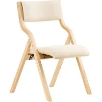 SoBuy Klappstuhl FST40, Küchenstuhl, Esszimmerstuhl, Holzstuhl, Faltbar, Küche, Büro, Küchenstuhl mit gepolsterter Sitzfläche und Lehne