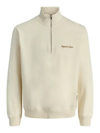 JACK&JONES - JORNORREBRO EMB SWEAT HIGH NECK SN antique white - Gr. - XL