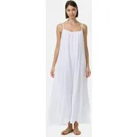 Rayshyne Maxikleid PM48 (Romantisches Maxikleid aus Musselin mit Spaghettiträgern) mit Rüschen, Atmungsaktiv, Hautfreundlich