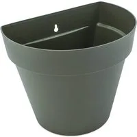 Spetebo Blumenkasten Kunststoff Wand Blumentopf für Außen 28 x 20 cm (Anzahl, 1 St., Stück), mit Aussparung zur Wandbefestigung
