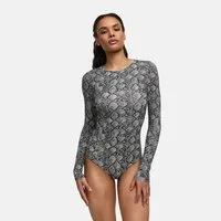 CREAMY Body Crew Neck Longsleeve Bodysuit-Snake-3XL (1-tlg)