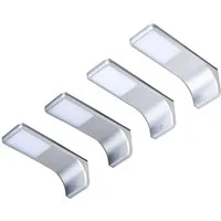 kalb LED Unterbauleuchte LED Unterbauleuchte, flach dimmbar mit Touch-Schalter, silbergrau, 4er Set, warmweiß