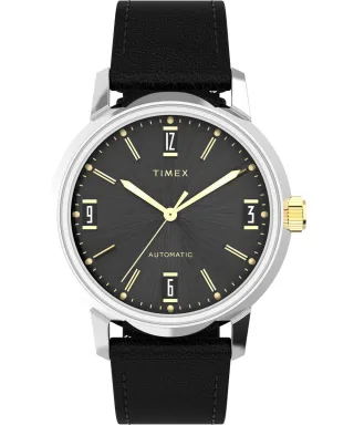 Timex Marlin Automatik Herren Schwarz Uhr TW2W33900