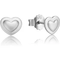 Sternvoll Ohrring-Set Ohrstecker aus 925 Sterling Silber in Herzform, Herzohrringe, 925 Sterling Silber, Herzform