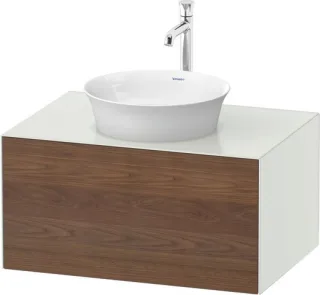 Duravit White Tulip Konsolenwaschtischunterbau wandhängend Amerikanischer Nussbaum & Weiß Matt & Sei WT497507736