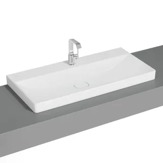 VitrA New Metropole Aufsatzwaschtisch wandgebunden rechteckig 100 x 47 cm,7529B401-0937 7529B401-0937