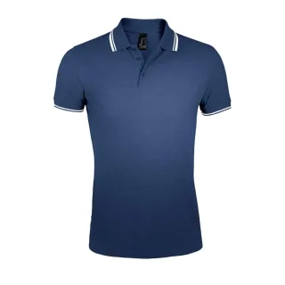 SOLS - "Pasadena" Poloshirt für Herren (Dunkelblau/Weiß)