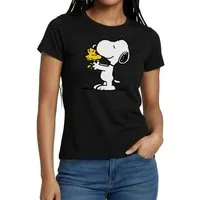 Spreadshirt T-Shirt Peanuts Snoopy Und Woodstock Frauen T-Shirt (1-tlg)