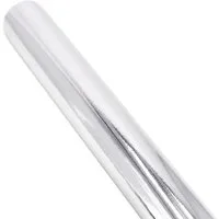 Star Geschenkpapier, Geschenkpapier einfarbig 70cm x 2m Rolle Silber metallic