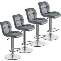Yaheetech Barhocker 360° Drehbare Hocker mit Fußstütze (4 St), 1/2/4/6er-Set Barstühle Küchenstühle Bistrohocker höhenverstellbar