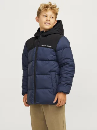 JACK&JONES - JJMOON HOOD PUFFER MNI navy blazer - Gr. - 110