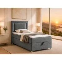 Best for Home Boxspringbett Trinity K-3 SINGLE mit Bettkasten & Komfort Topper H3 (Einzelbett, Polsterbett mit gepolstertes Kopfteil, Jugendbett, Kinderbett versch. Größen, 70x200 80x200 90x200 100x200 cm), verschiedene Liefermöglichkeiten, Handwerks