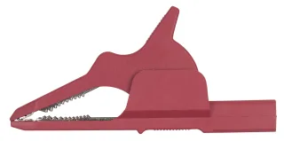 KS Tools 4,0 mm Eingangsbuchse auf Krokodilklemme schmal, rot rot - 150.1678