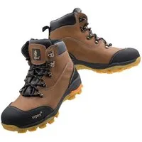 Urgent Arbeitsstiefel Sicherheitsschuhe Schutzschuhe Stahlkappe S1 Braun Arbeitsschuh Fersenstabilisator
