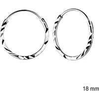 Order & Smile Schmuck Paar Creolen Kleine Creolen Silber 925 mit Diamantschliff