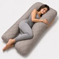 SEI Design Seitenschläferkissen Schwangerschaftskissen U-Form Seitenschläferkissen Komfortkissen XXL, Seitenschläferkissen mit Bezug, 1-tlg., Schwangerschaftskissen gesteppt, 2x Reißverschluss