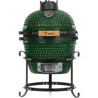 BBQ-Toro Keramikgrill Kamado Holzkohlegrill Ø 32 cm "HAIIRO" mit Grillrost und Thermometer