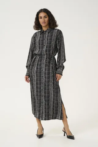 Kleid Baggy fit black multi