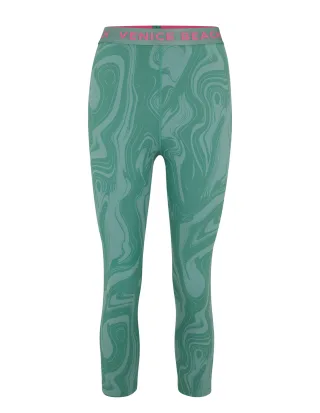 venice beach - VB_Kendall 1117 AOP Tights 7/8 aop lava eucalyptus - Gr. - L