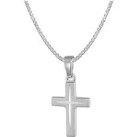 trendor Kette mit Anhänger Kinder-mit Kreuz-Anhänger 925 Silber