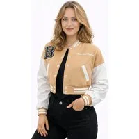 Worldclassca Collegejacke Worldclassca Damen Crop Collegejacke Übergangsjacke Bomberjacke