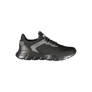 Blauer Schwarzer Polyester Herren Sneaker