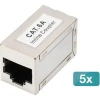 CAT 6A Modulare Kupplung, geschirmt, 5 Stück, Keystone-Modul