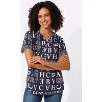Witt Klassische Bluse Druckbluse Kurzarm