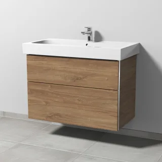 Sanipa 3way Waschtischunterbau zu Geberit iCon Waschtisch mit 2 Auszügen, Eiche-Kansas BR65259