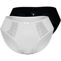 Sassa Slip Lovely Secret (2er Pack) normale Taillenhöhe, klassische Passform, elegante Spitzendetails
