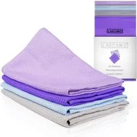 Lascano Geschirrtücher Mikrofaser Exklusiv Mikrofasertuch (Exklusiv, 4-tlg., 4er Set, Streifenfreie Allzweck Mikrofasertücher)