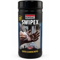 SOUDAL Swipex Reinigungstücher - 100 extra große Reinigungstücher (Extra große Tücher für Werkstatt, Montage & Baustelle)