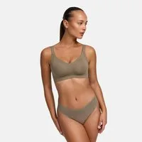 cfab (creamy fabrics) Bügelloser BH Seamless Compact Push-Up BH-Taupe-2XL (1-tlg)