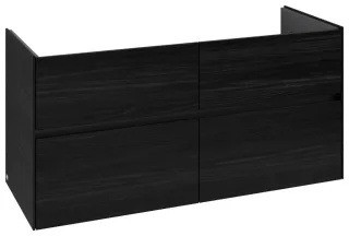 Villeroy & Boch Waschtischunterschrank Collaro 1261x610x480mm 4 Ausz. Waschbecken mittig Black Oak C14700AB