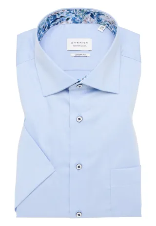 ETERNA - Hemd Twill Kurzarm hellblau - Gr. - 41