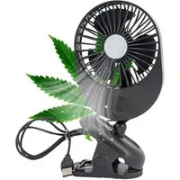 TronicXL Mini USB-Ventilator Grow Ventilator mit Clip Klemme Clipventilator für Growbox Zelt Box, für Growschrank Growzelt 3 Gewschwindigkeitsstufen
