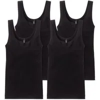 Schiesser Unterhemd Cotton Essentials mit Stickerei-Motiven im Dekolteé-Bereich