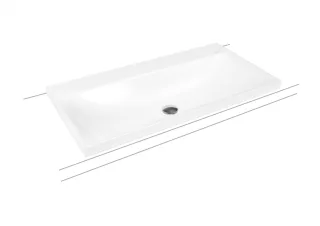 Kaldewei Aufsatzwaschtisch SILENIO Mod.3041, 900x460, alpinweiß matt,PEFF,AD,m. 3HL  904006033711